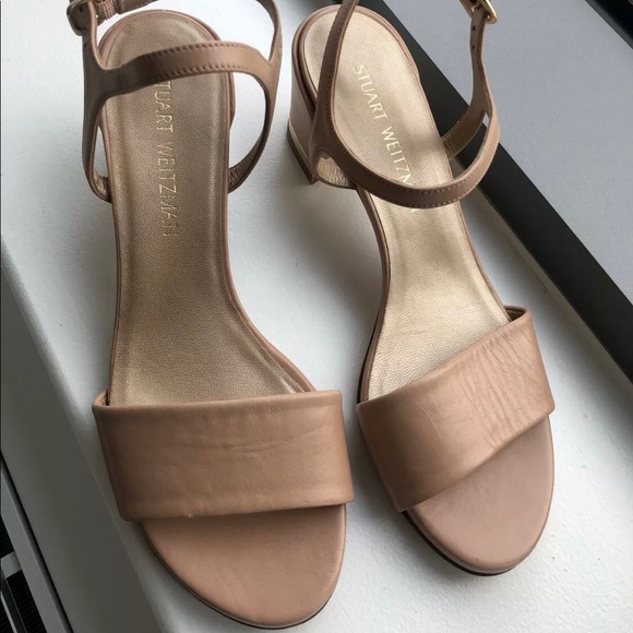 Stuart Weitzman Block Heel Sandal, Size 8M - Picture 1 of 3
